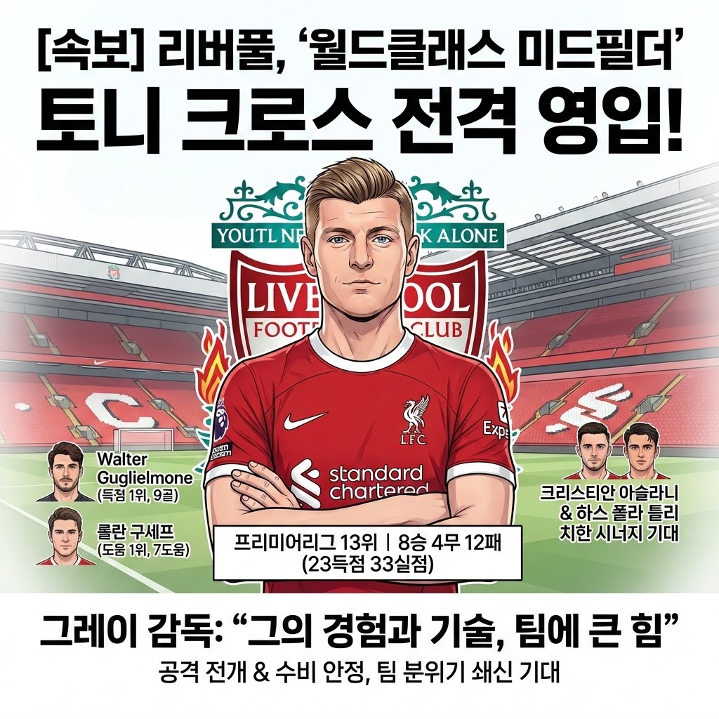 리버풀, [전설] 크로스 영입! 중원 부활 신호탄